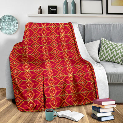 Southwest Aztec Design Themed Print Fleece Blanket