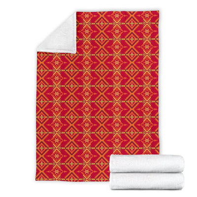 Southwest Aztec Design Themed Print Fleece Blanket