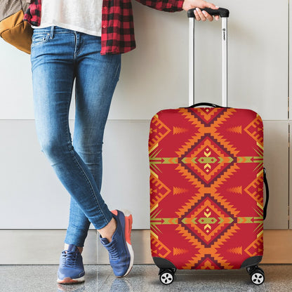 Southwest Aztec Design Themed Print Luggage Cover Protector