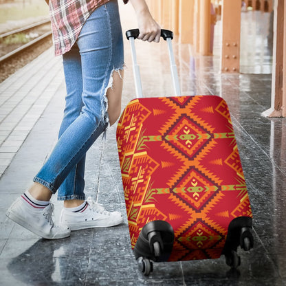 Southwest Aztec Design Themed Print Luggage Cover Protector