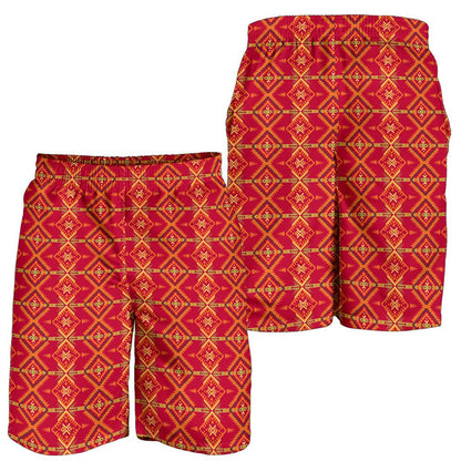 Southwest Aztec Design Themed Print Mens Shorts-JTAMIGO.COM
