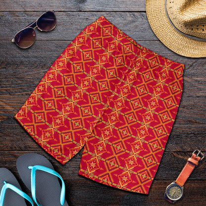 Southwest Aztec Design Themed Print Mens Shorts-JTAMIGO.COM