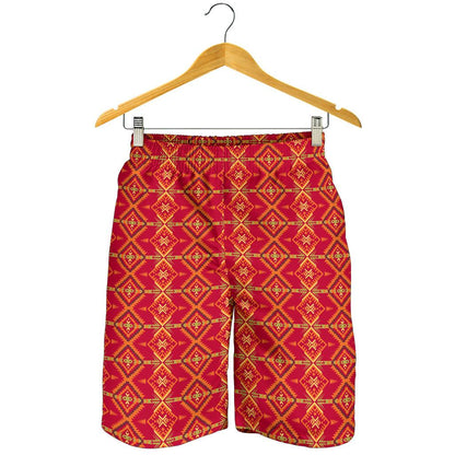 Southwest Aztec Design Themed Print Mens Shorts-JTAMIGO.COM