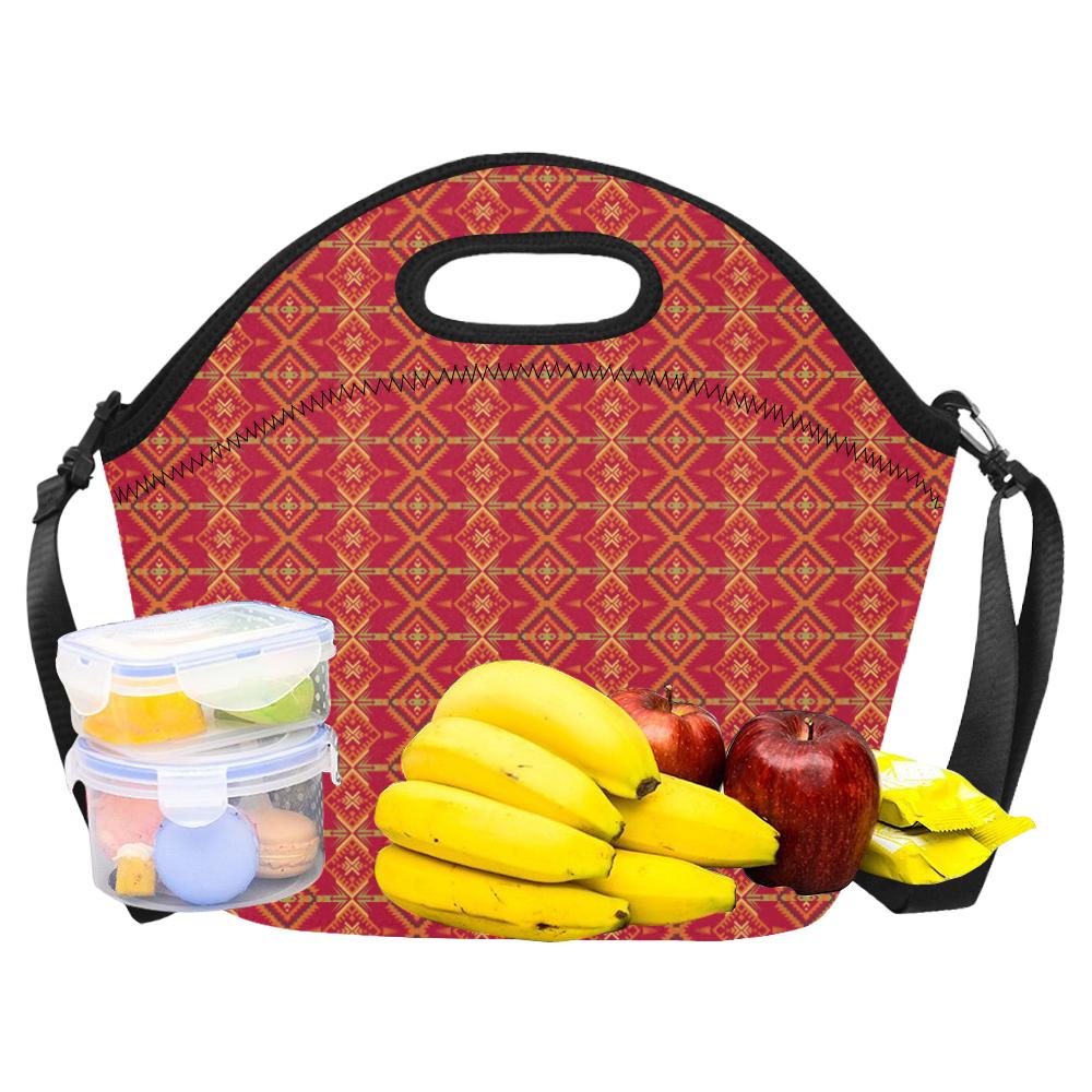 Southwest Aztec Design Themed Print Neoprene Lunch Bag (Model 1669)(Large)-JTAMIGO.COM