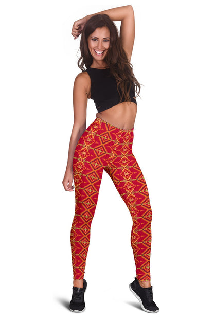 Southwest Aztec Design Themed Print Women Leggings