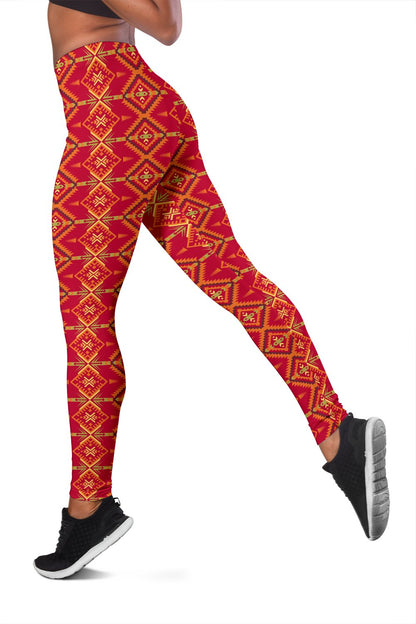 Southwest Aztec Design Themed Print Women Leggings