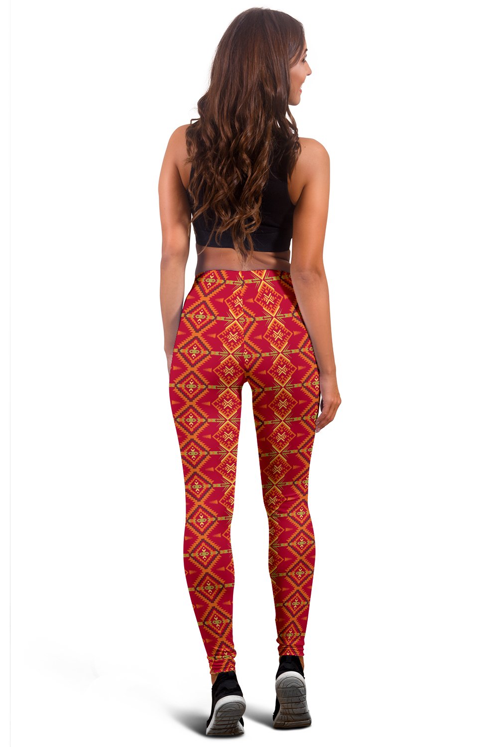 Southwest Aztec Design Themed Print Women Leggings
