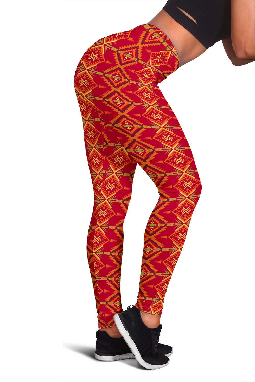 Southwest Aztec Design Themed Print Women Leggings