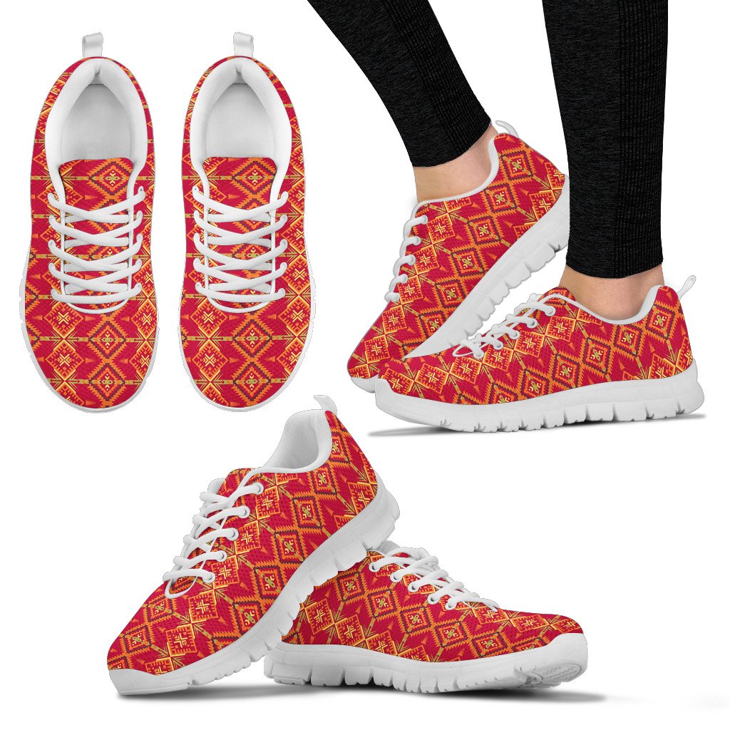 Southwest Aztec Design Themed Print Women Sneakers Shoes