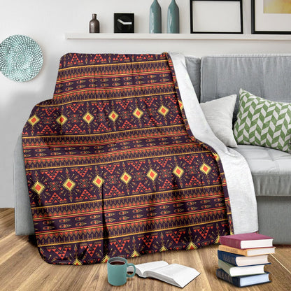 Southwest Ethnic Design Themed Print Fleece Blanket
