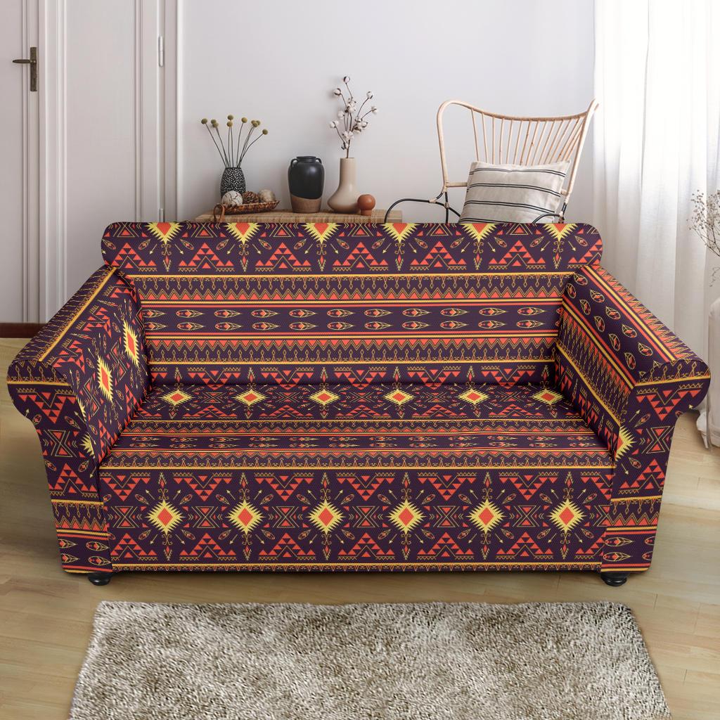 Southwest Ethnic Design Themed Print Loveseat Slipcover-JTAMIGO.COM
