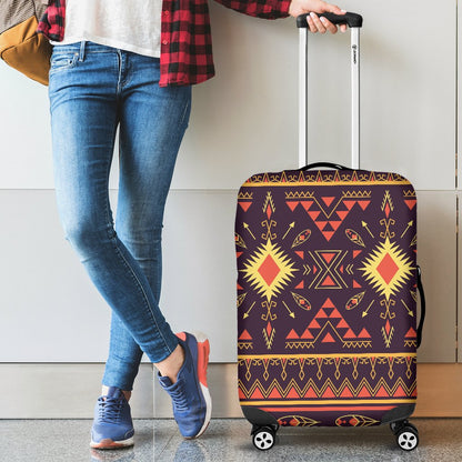 Southwest Ethnic Design Themed Print Luggage Cover Protector