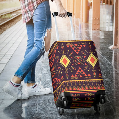 Southwest Ethnic Design Themed Print Luggage Cover Protector