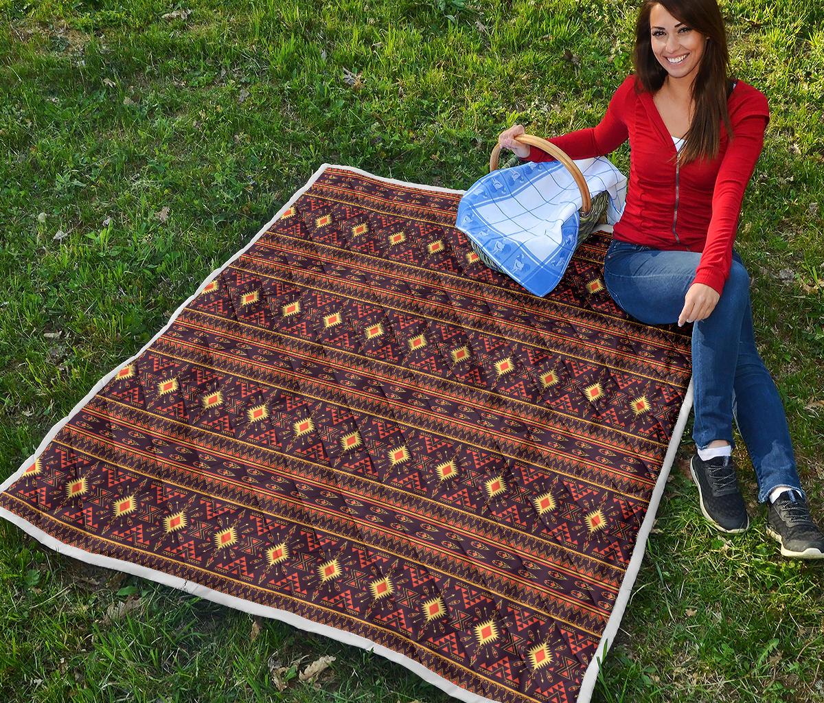 Southwest Ethnic Design Themed Print Premium Quilt-JTAMIGO.COM