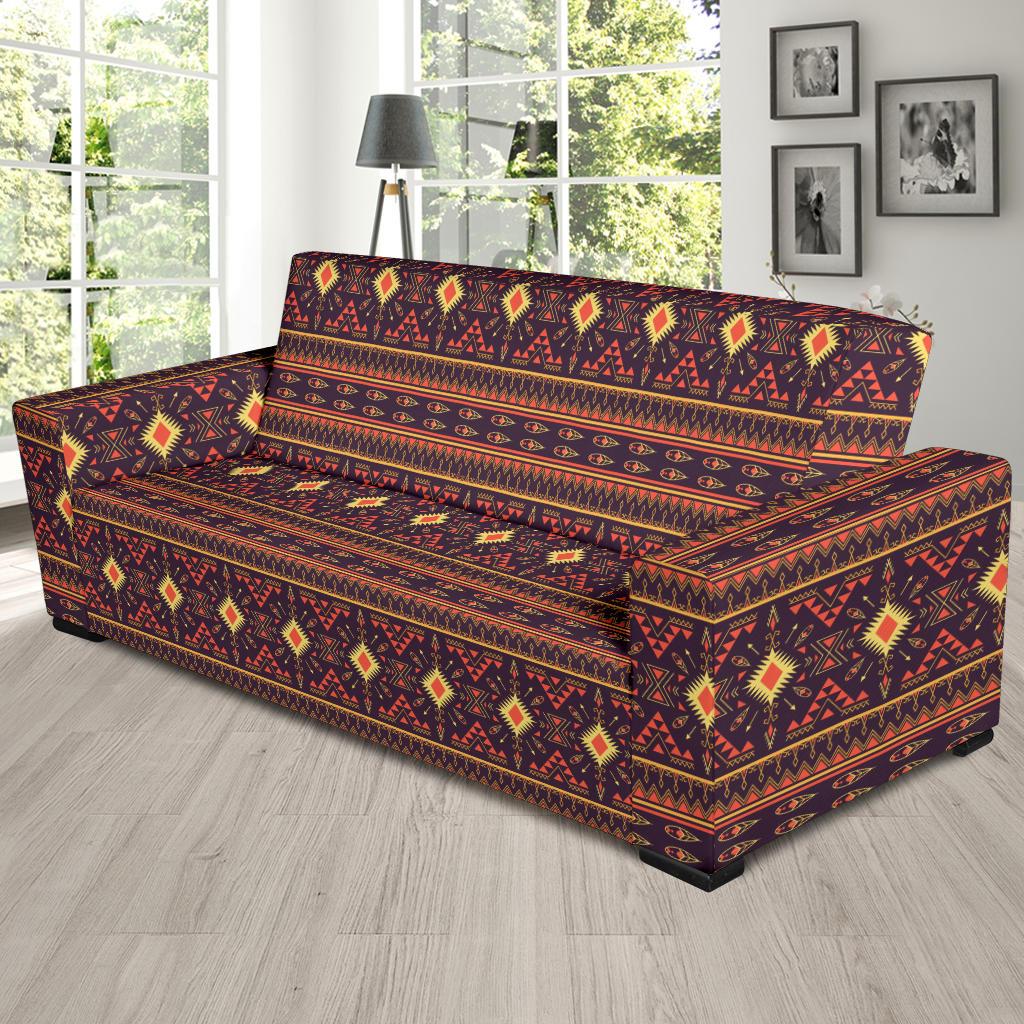 Southwest Ethnic Design Themed Print Sofa Slipcover-JTAMIGO.COM