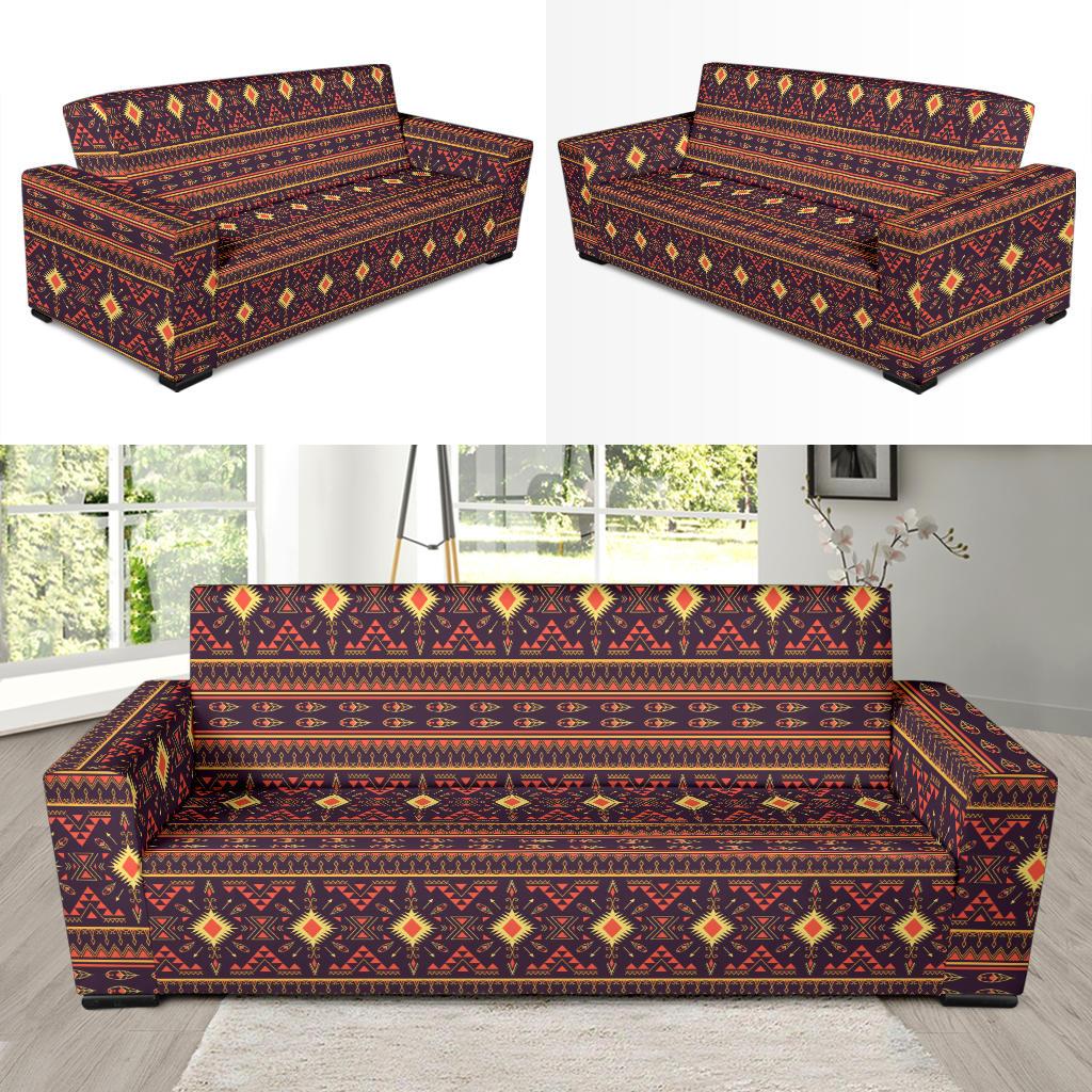 Southwest Ethnic Design Themed Print Sofa Slipcover-JTAMIGO.COM