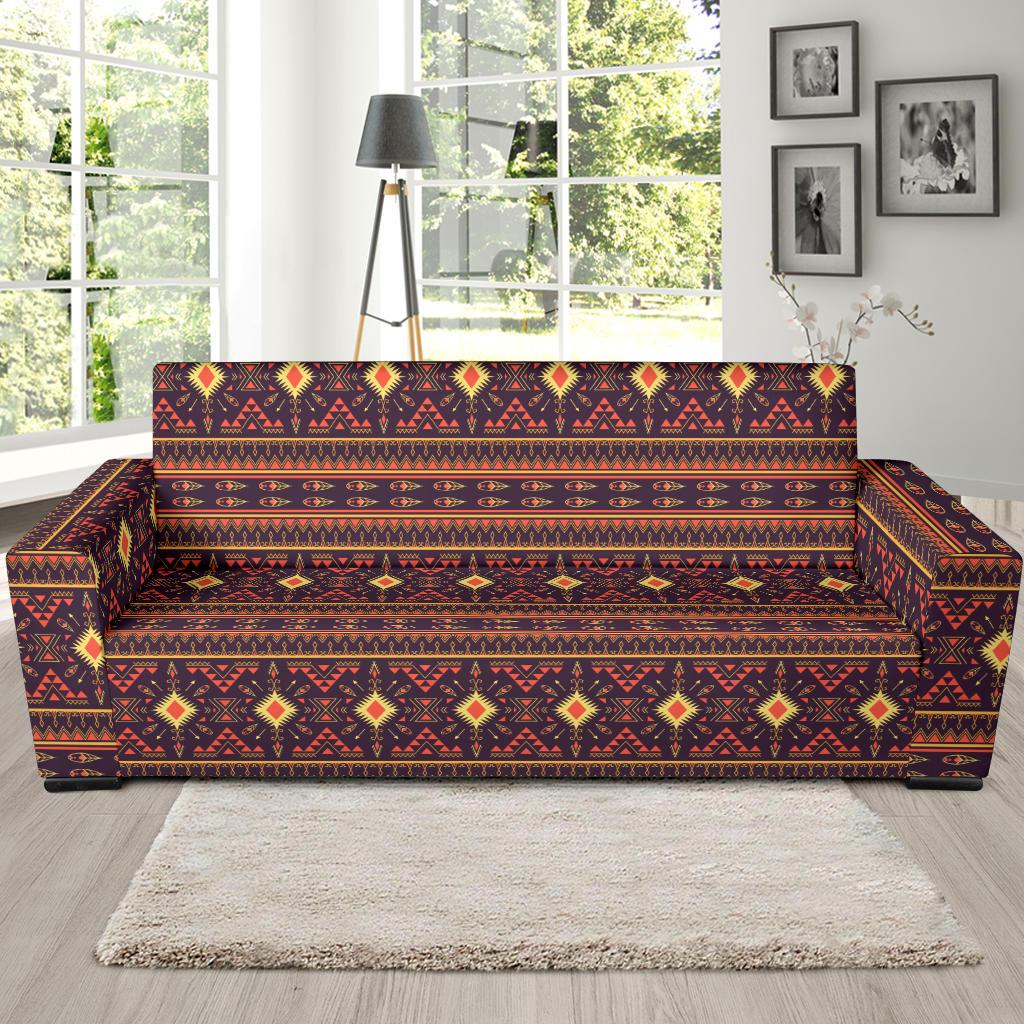 Southwest Ethnic Design Themed Print Sofa Slipcover-JTAMIGO.COM
