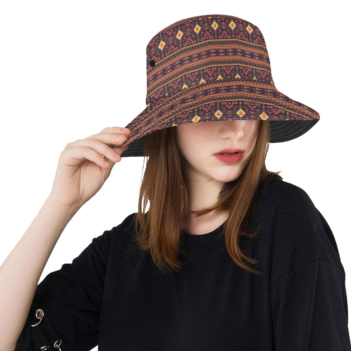 Southwest Ethnic Design Themed Print Unisex Bucket Hat
