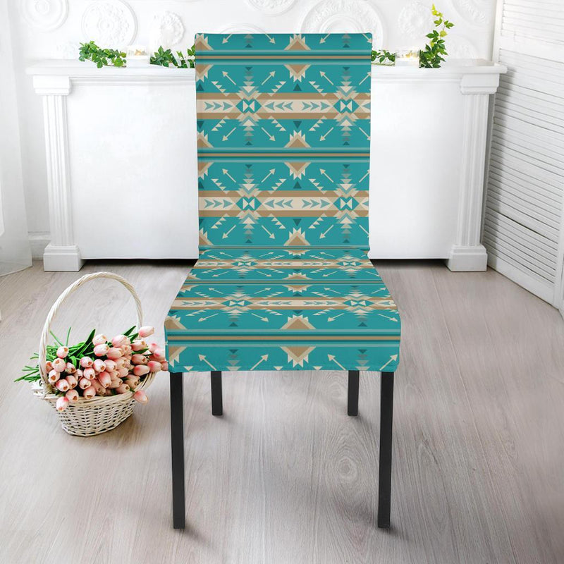 Southwest Native Design Themed Print Dining Chair Slipcover-JTAMIGO.COM