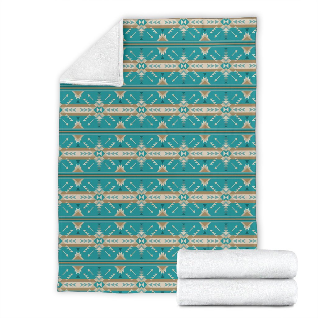 Southwest Native Design Themed Print Fleece Blanket
