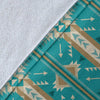 Southwest Native Design Themed Print Fleece Blanket