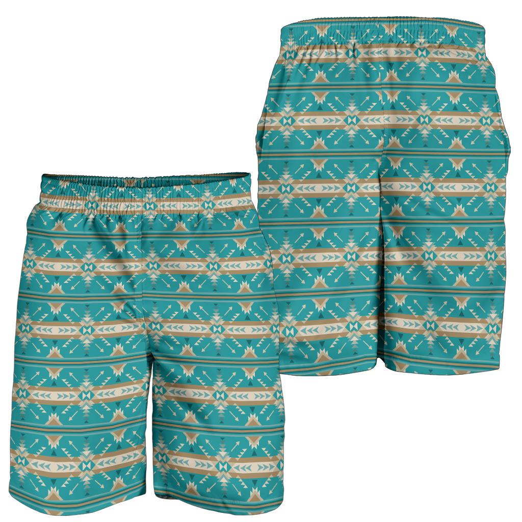 Southwest Native Design Themed Print Mens Shorts-JTAMIGO.COM