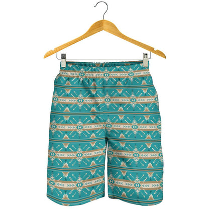 Southwest Native Design Themed Print Mens Shorts-JTAMIGO.COM