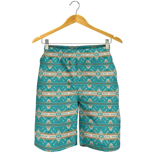 Southwest Native Design Themed Print Mens Shorts-JTAMIGO.COM