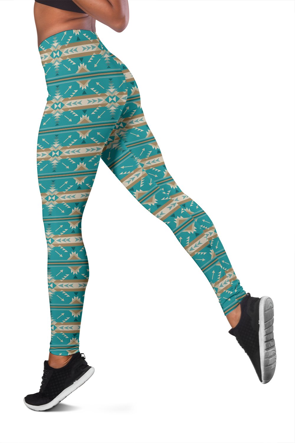 Southwest Native Design Themed Print Women Leggings