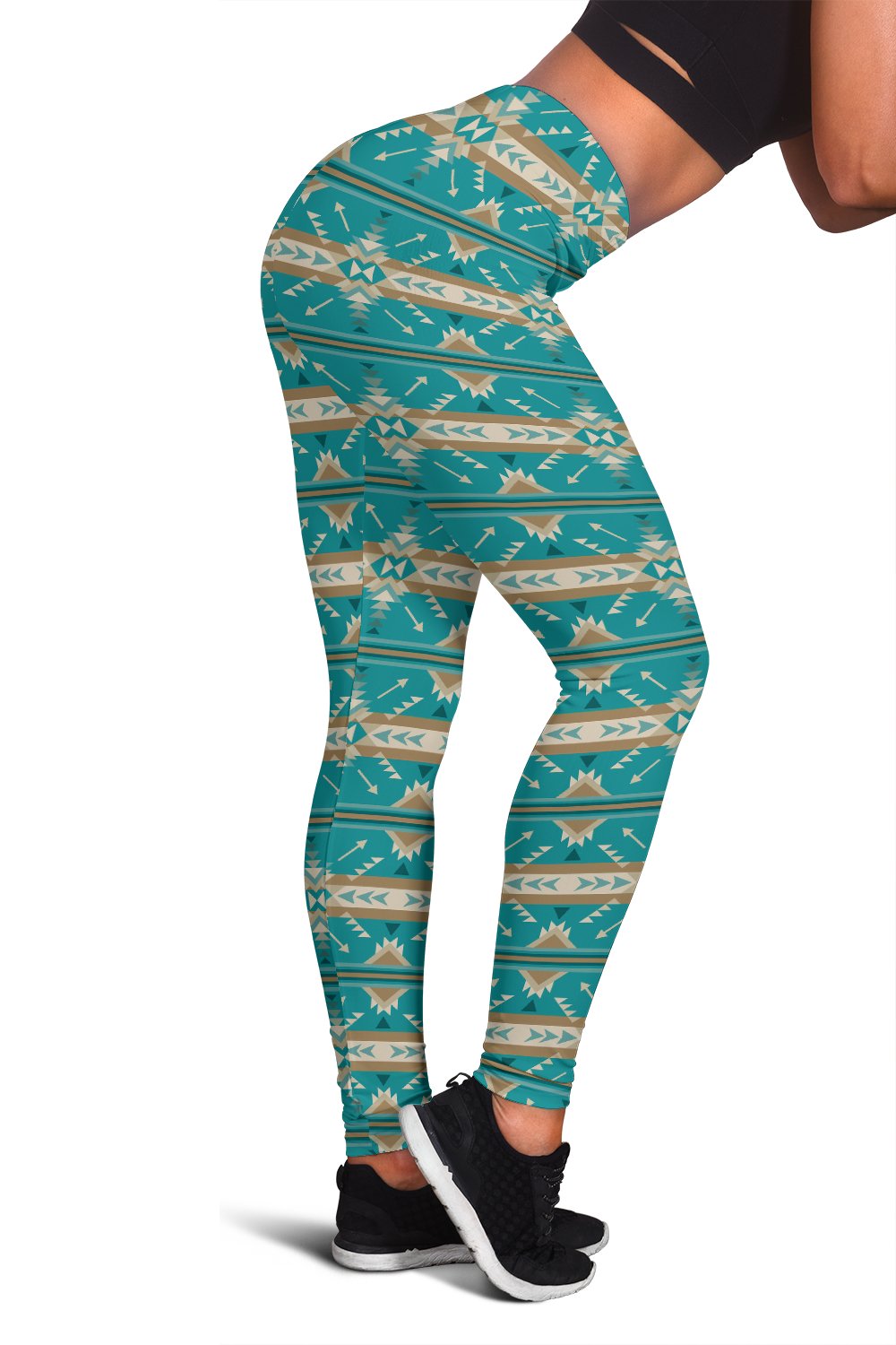Southwest Native Design Themed Print Women Leggings