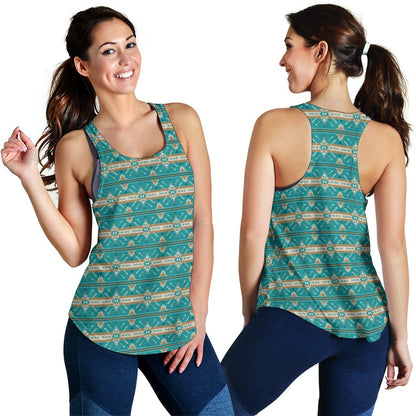 Southwest Native Design Themed Print Women Racerback Tank Top