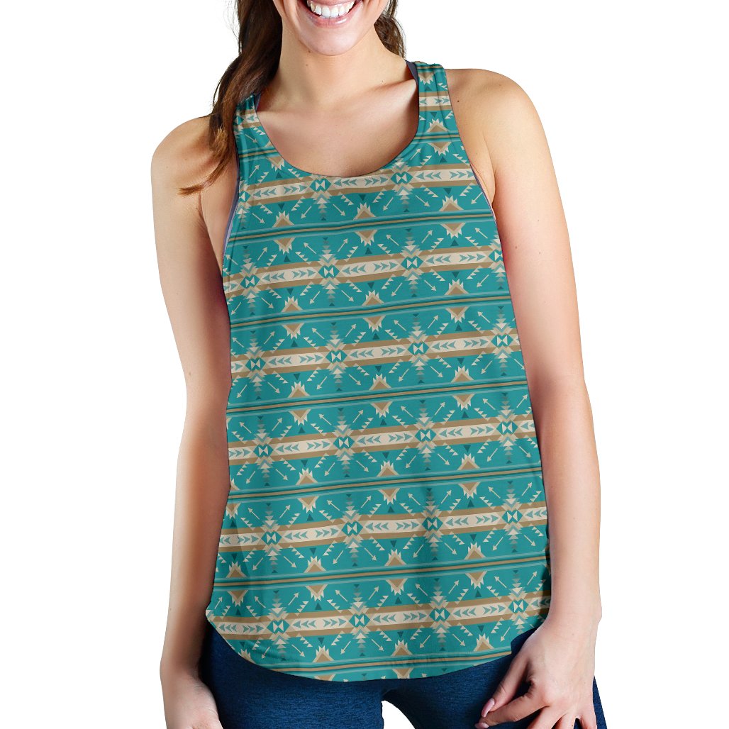 Southwest Native Design Themed Print Women Racerback Tank Top