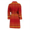 Southwest Red Gold Design Themed Print Men Bath Robe-JTAMIGO.COM