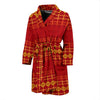 Southwest Red Gold Design Themed Print Men Bath Robe-JTAMIGO.COM