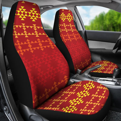 Southwest Red Gold Design Themed Print Universal Fit Car Seat Covers
