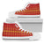 Southwest Red Gold Design Themed Print Women High Top Shoes