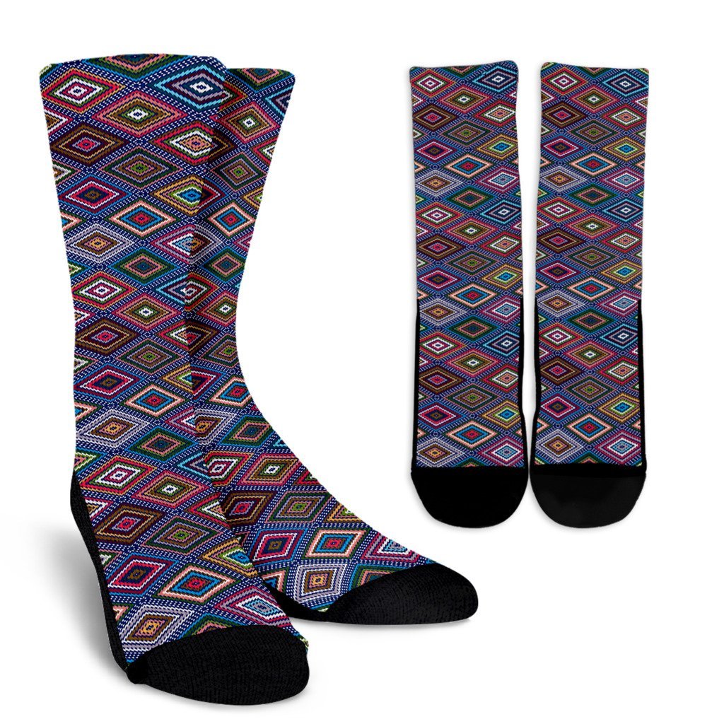 Southwestern Design Crew Socks
