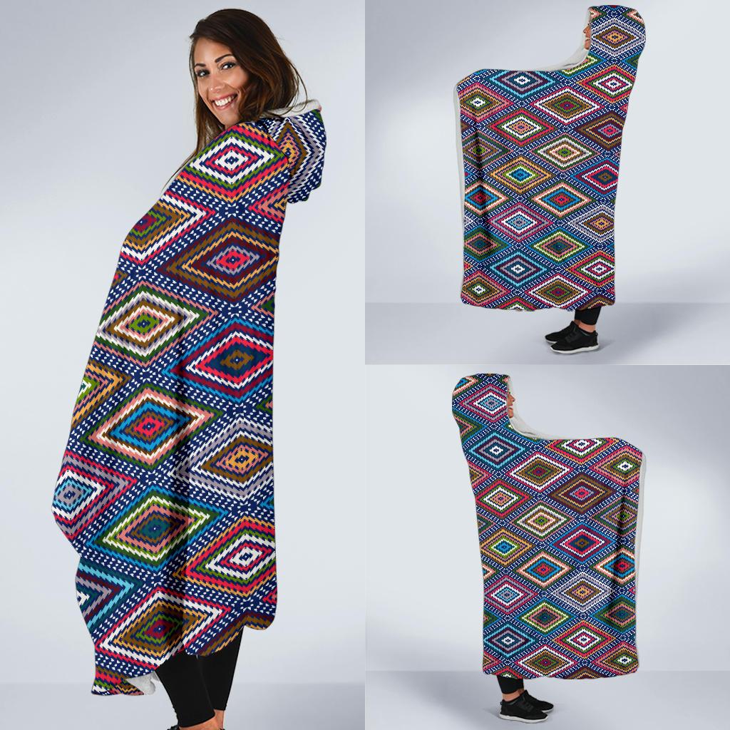 Southwestern Design Hooded Blanket-JTAMIGO.COM