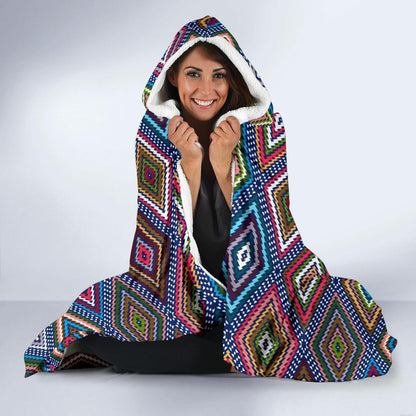 Southwestern Design Hooded Blanket-JTAMIGO.COM