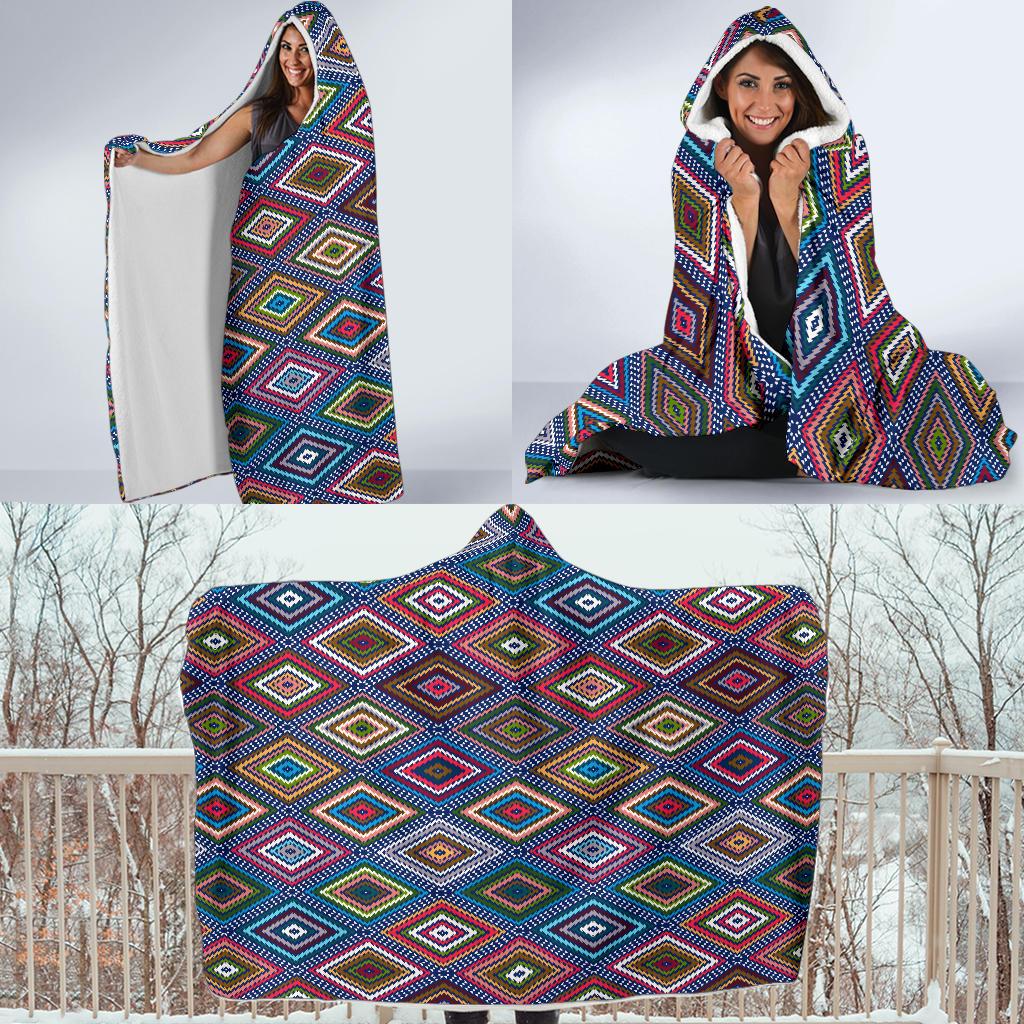 Southwestern Design Hooded Blanket-JTAMIGO.COM
