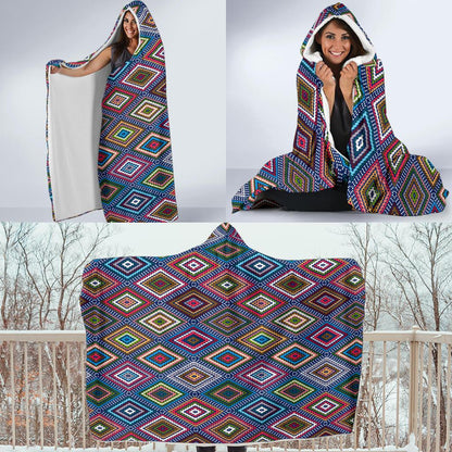 Southwestern Design Hooded Blanket-JTAMIGO.COM