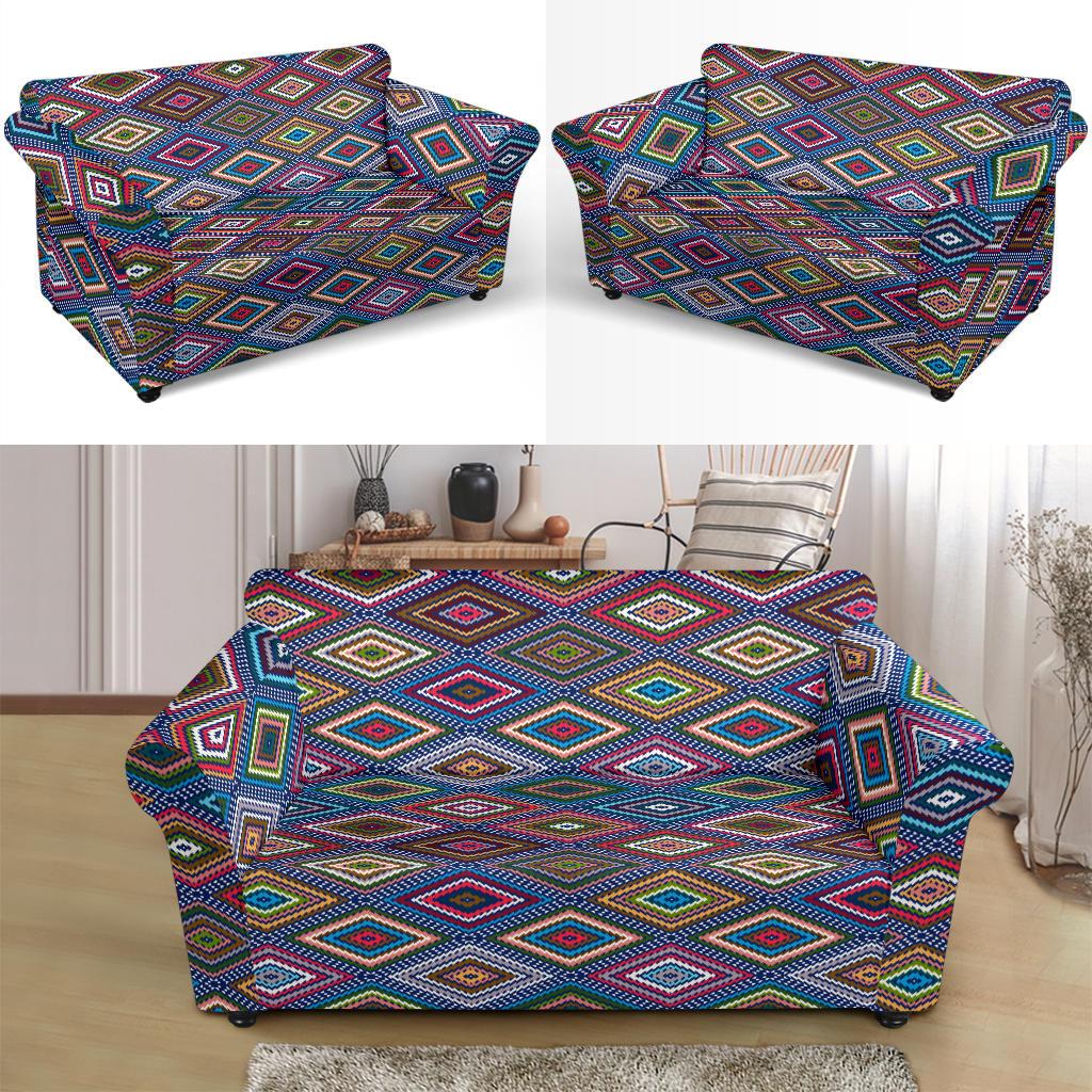 Southwestern Design Loveseat Slipcover-JTAMIGO.COM