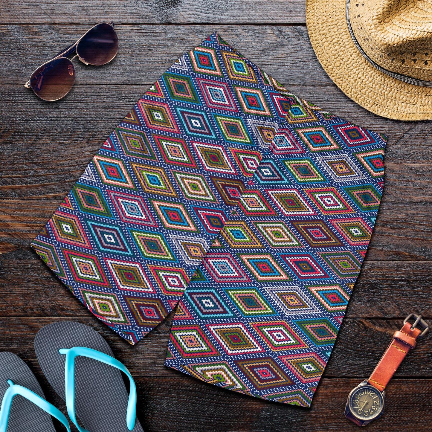 Southwestern Design Mens Shorts-JTAMIGO.COM