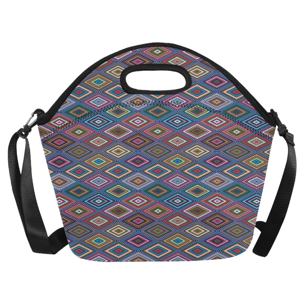 Southwestern Design Neoprene Lunch Bag (Model 1669)(Large)-JTAMIGO.COM