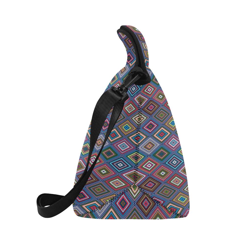 Southwestern Design Neoprene Lunch Bag (Model 1669)(Large)-JTAMIGO.COM