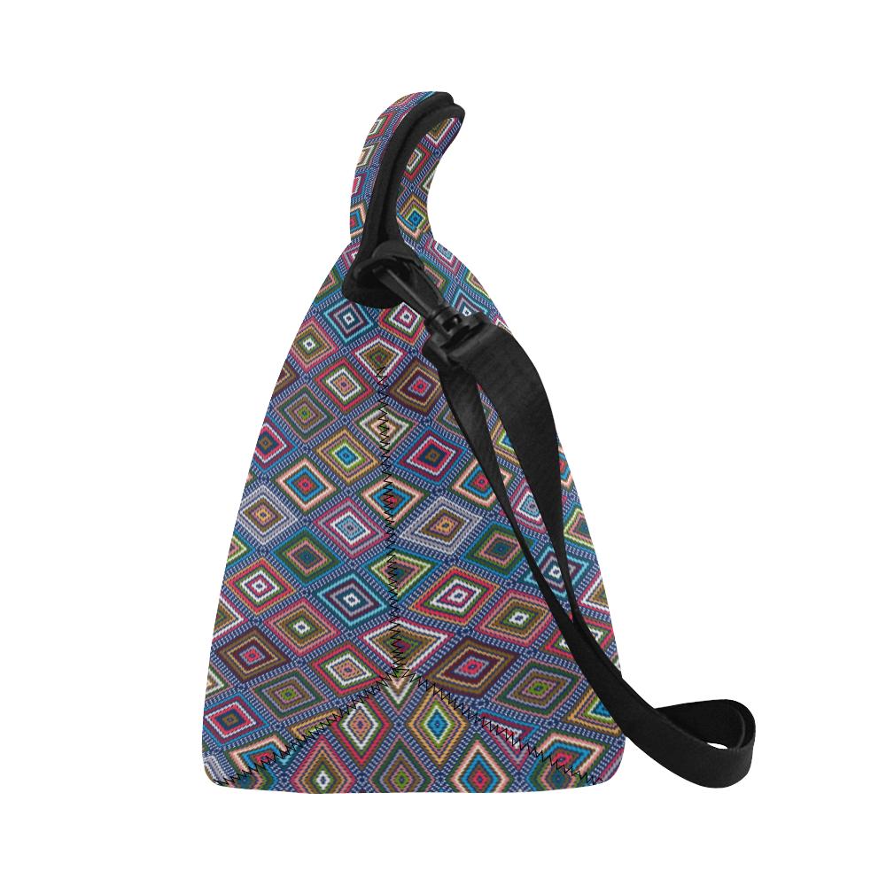 Southwestern Design Neoprene Lunch Bag (Model 1669)(Large)-JTAMIGO.COM