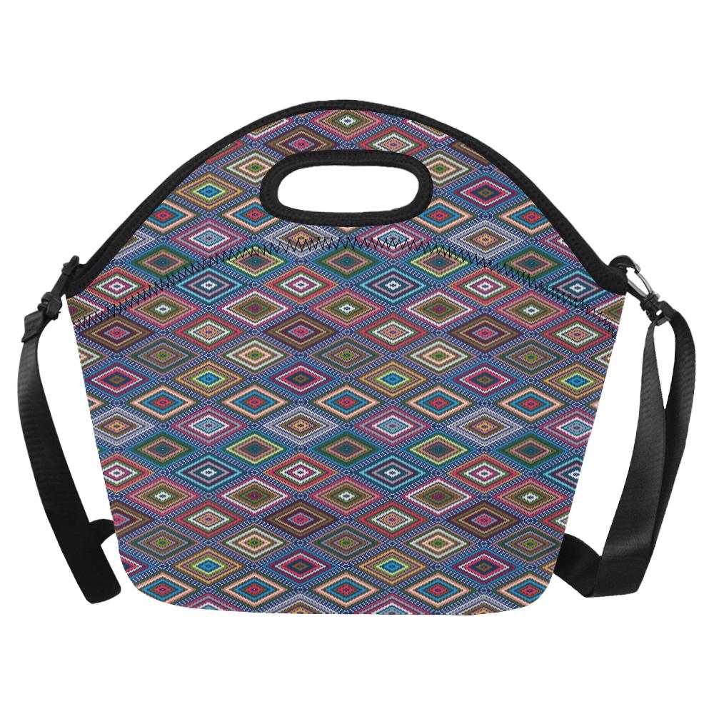 Southwestern Design Neoprene Lunch Bag (Model 1669)(Large)-JTAMIGO.COM