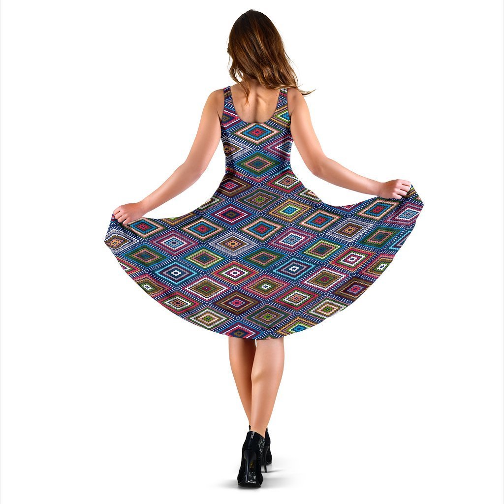 Southwestern Design Sleeveless Dress