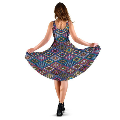Southwestern Design Sleeveless Dress