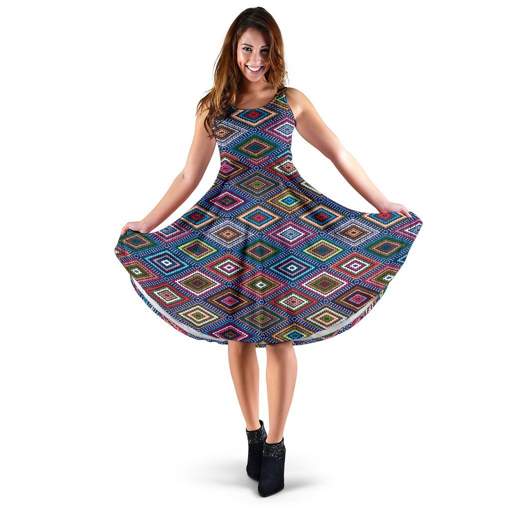Southwestern Design Sleeveless Dress